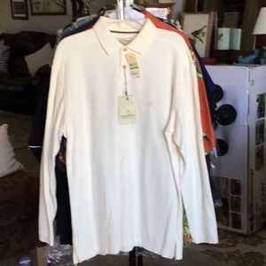 Tommy Bahama long sleeve polo shirt. Size Large